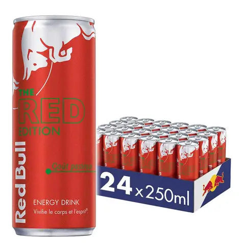 Red Bull Boisson énergisante Watermelon Pack de 24 x 25 cl