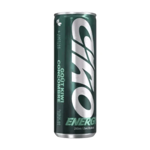 CIAO ENERGY Boisson Énergisante Pétillante Kiwi & Concombre 250 ml (Lot de 24)