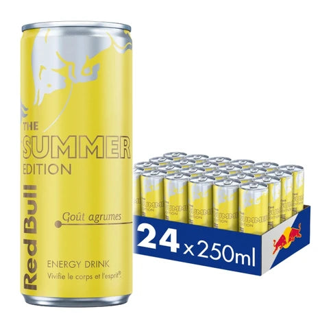 Red Bull Boisson énergisante Édition d'été Agrumes, Pack 24 x 250 ml