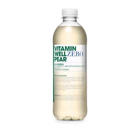 12 x Vitamin Well Zero Pear 500 ml