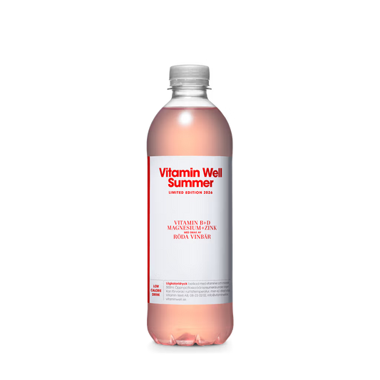12 x Vitamin Well Röda Vinbär 500 ml