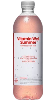 12 x Vitamin Well Röda Vinbär 500 ml